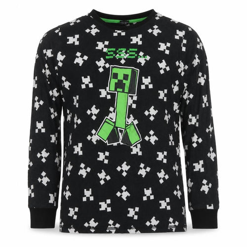 Minecraft Boys Black Long Sleeve T-Shirt 13-14 Years