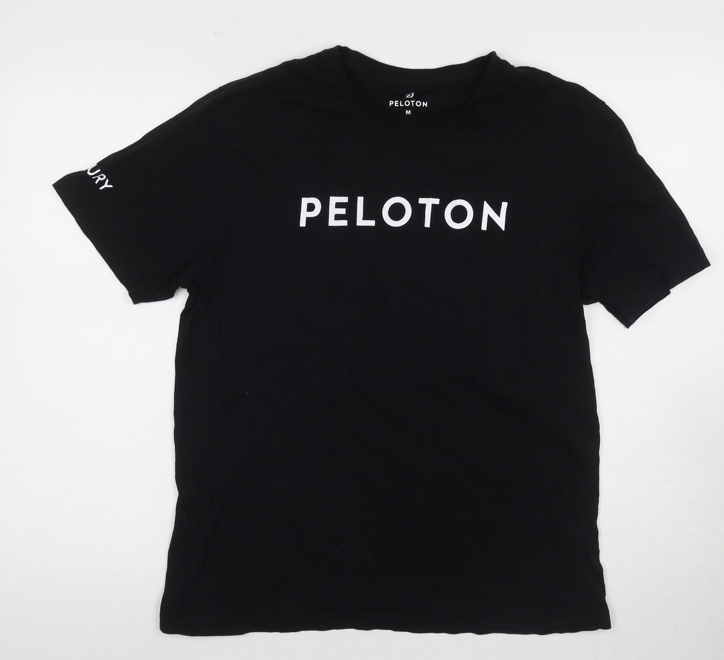 Peloton Men's Black M T-Shirt, Cotton, Crew Neck