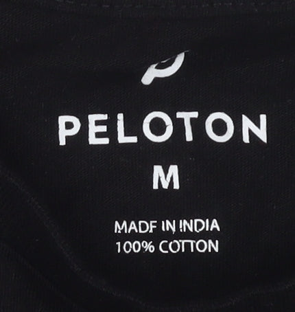 Peloton Men's Black M T-Shirt, Cotton, Crew Neck