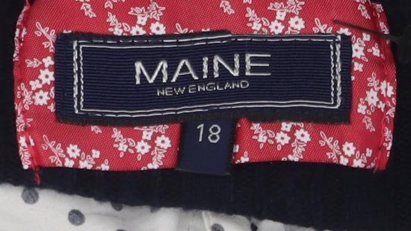 Maine Women's Black Cardigan Size 18 Long Sleeve Polka Dot