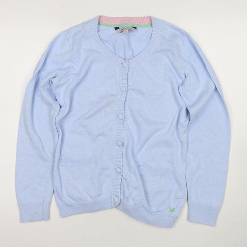 J.Crew Women's Blue Cardigan Size 12 Cotton Casual