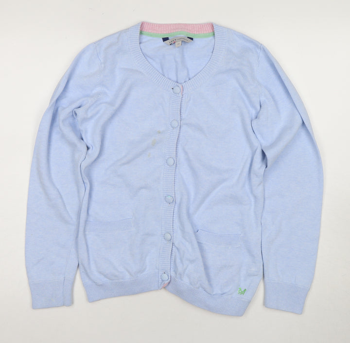 J.Crew Women's Blue Cardigan Size 12 Cotton Casual