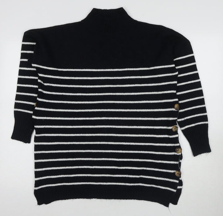 JoJo Maman Bébé Women's Black High Neck Pullover Jumper