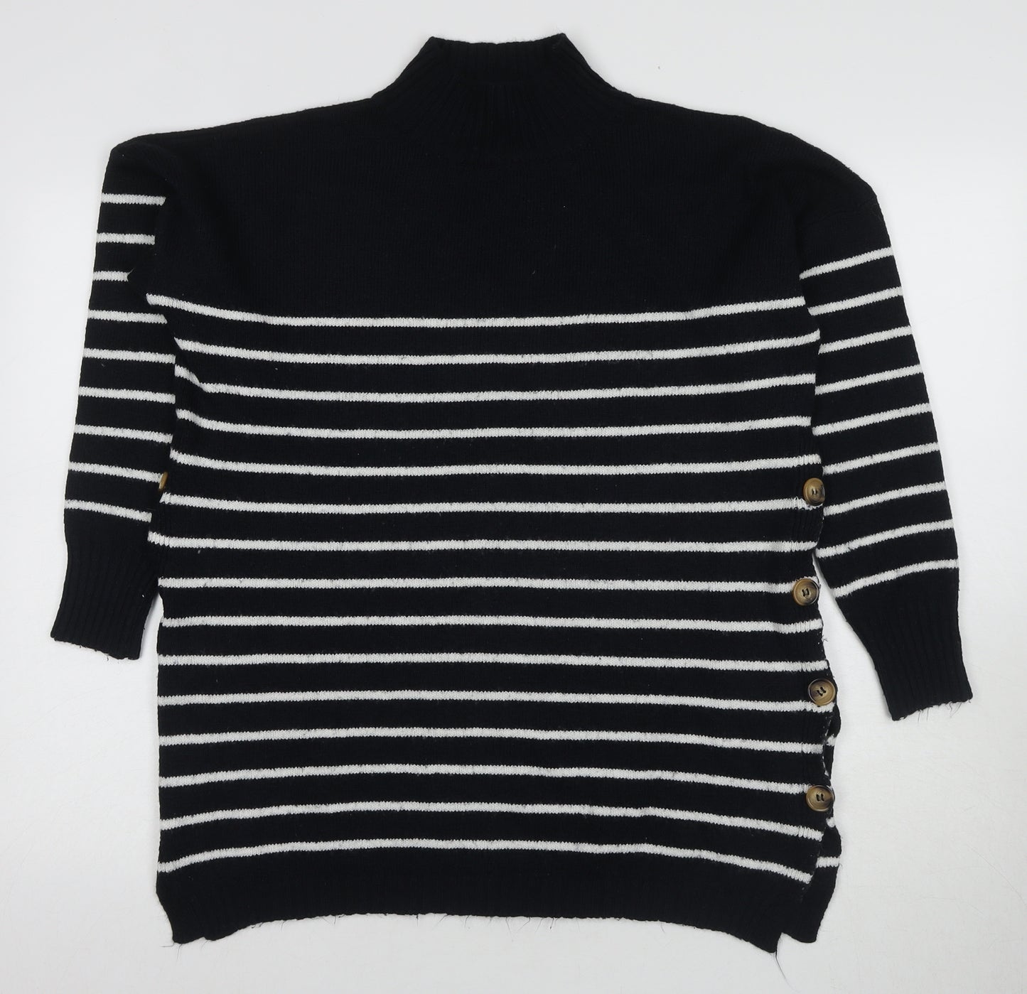 JoJo Maman Bébé Women's Black High Neck Pullover Jumper