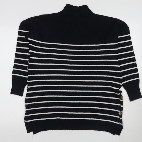 JoJo Maman Bébé Women's Black High Neck Pullover Jumper