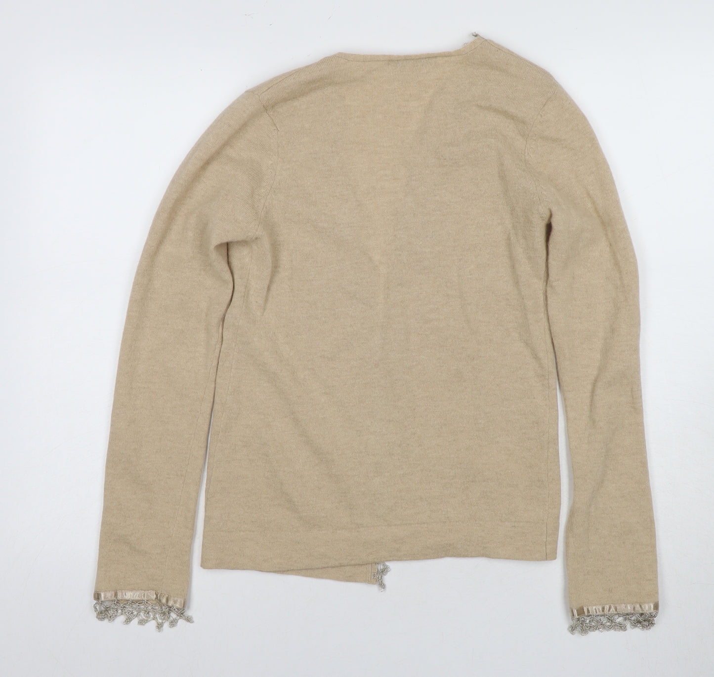 Laura Ashley Women's Beige Cardigan - Size 10