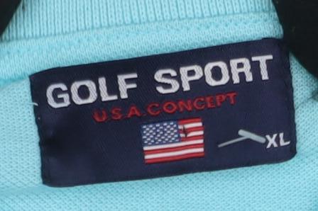 Golf Sport Men's Blue XL Short Sleeve Polo Shirt