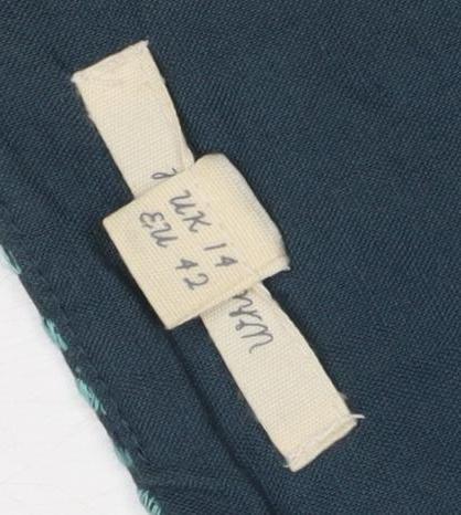 White Stuff Women's Green Floral Shift Dress Size 14