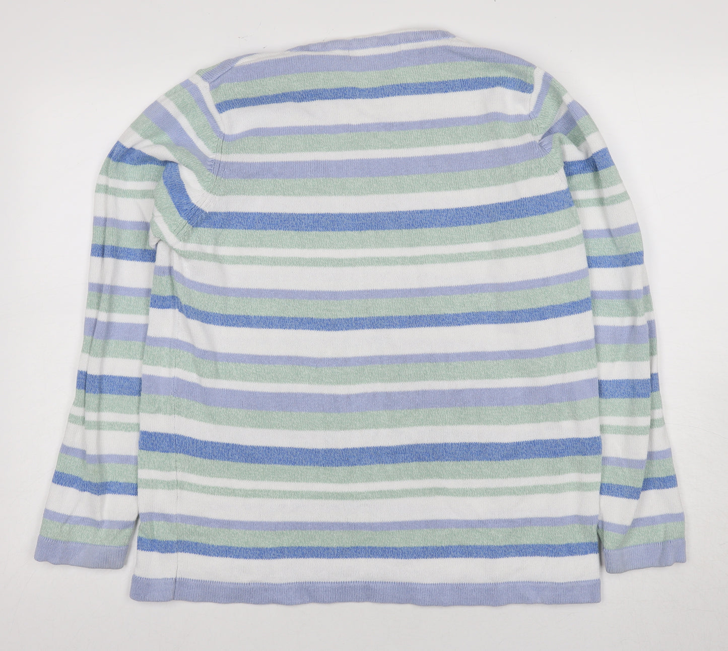 Isle Women's Multicolour Large Striped V-Neck Pullover
