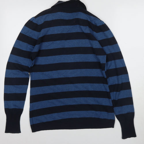 Ben Sherman Men's Blue Striped Pullover Jumper M