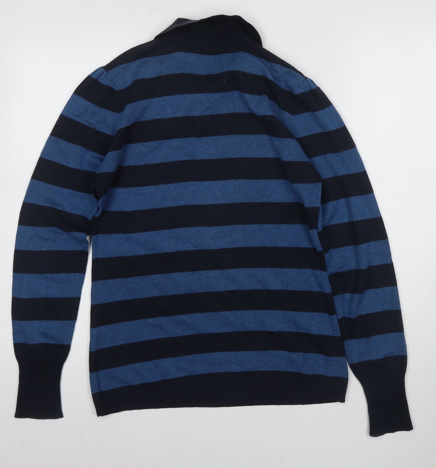 Ben Sherman Men's Blue Striped Pullover Jumper M