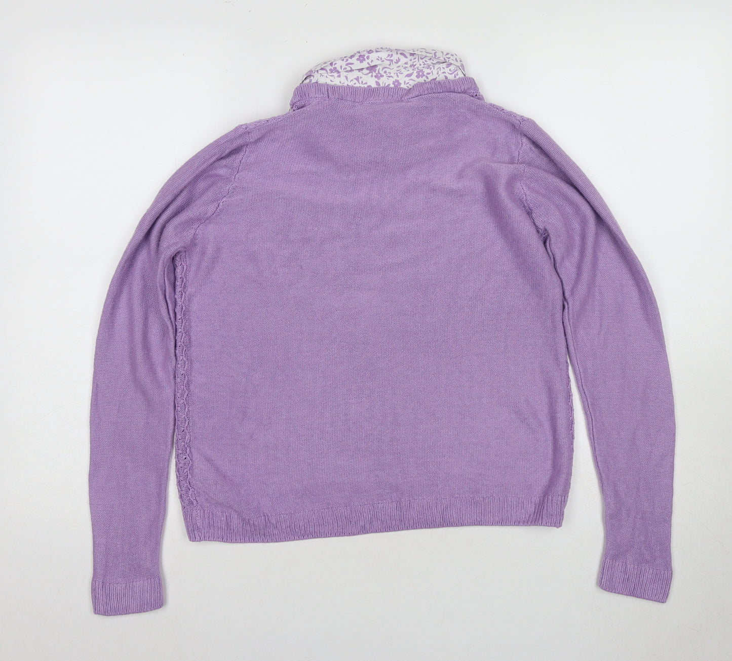 Isle Women's Purple Collared Pullover Jumper S