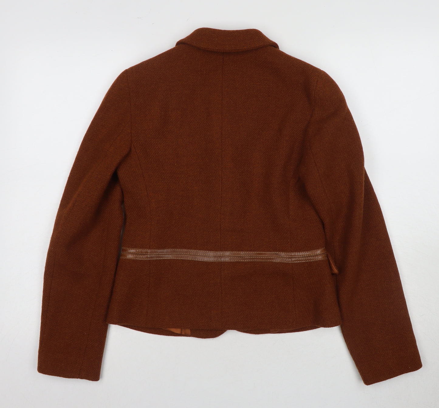 Henry Cotton's Women's Brown Wool Blazer Jacket Size 12