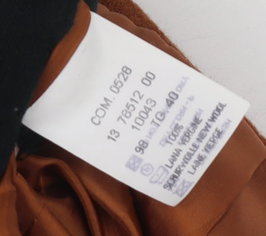 Henry Cotton's Women's Brown Wool Blazer Jacket Size 12