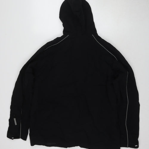 cutting edge Men's XL Black Hooded Windbreaker Jacket