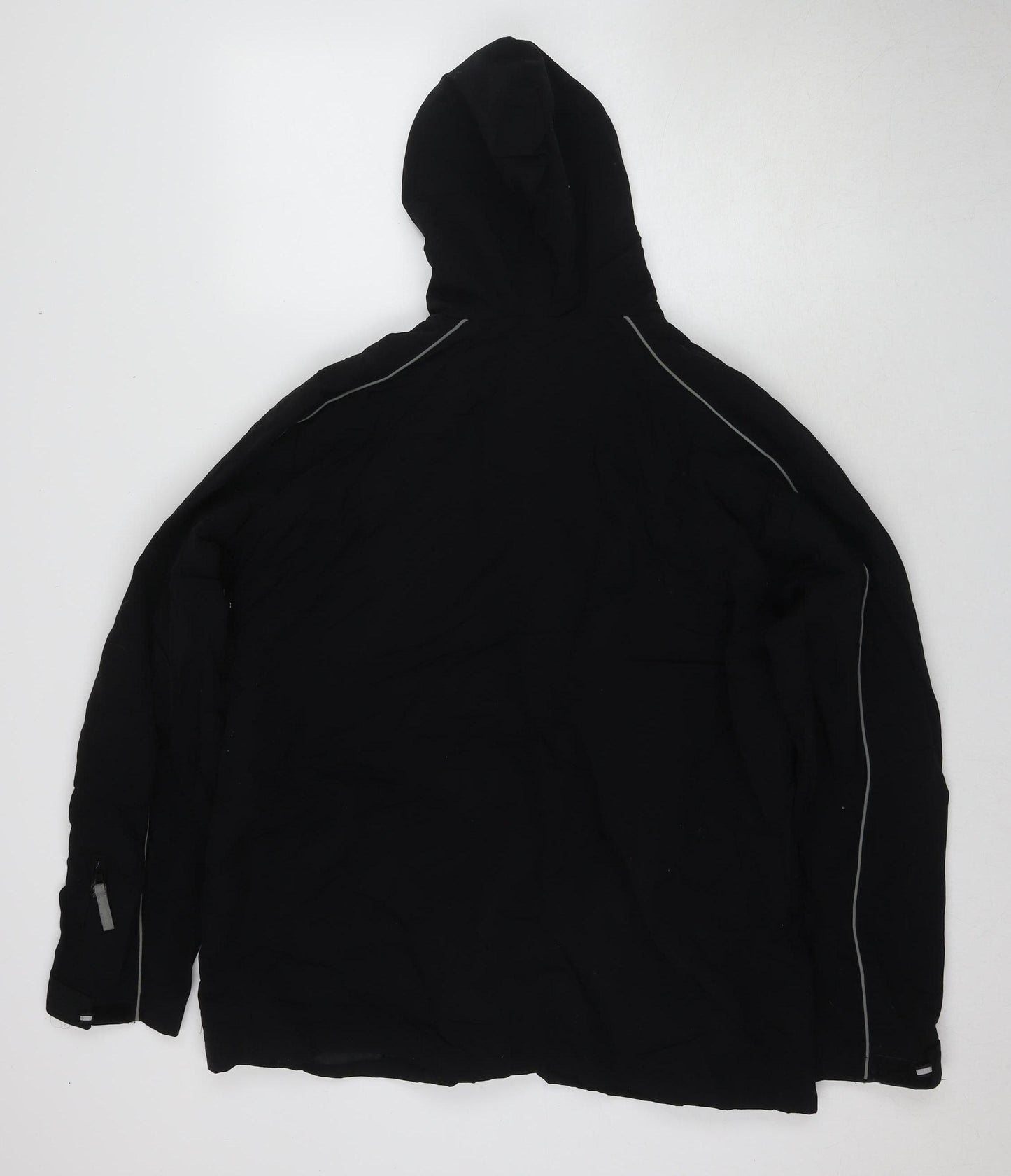 cutting edge Men's XL Black Hooded Windbreaker Jacket