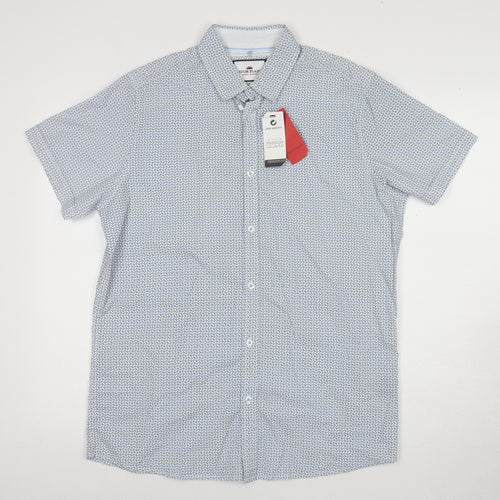 Ditch Plains Men's Blue Geometric Shirt Size S