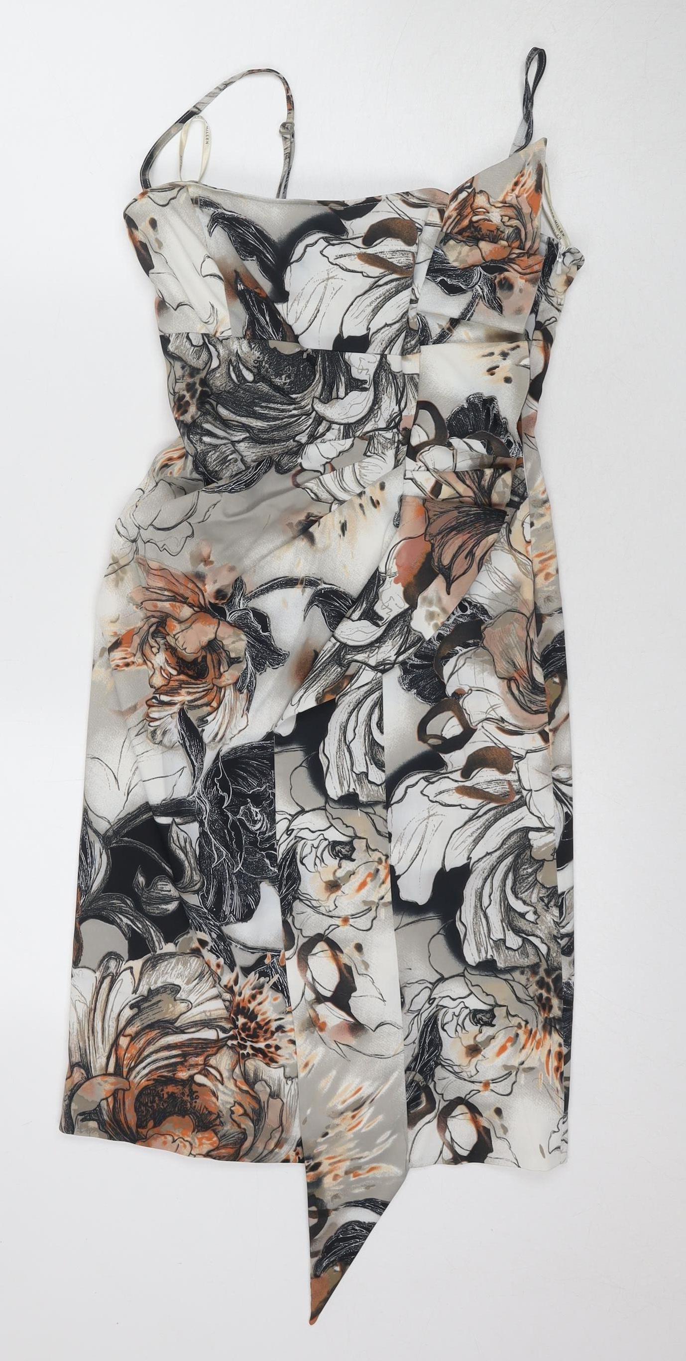 Karen Millen Women's Multicoloured Floral Dress, Size 10