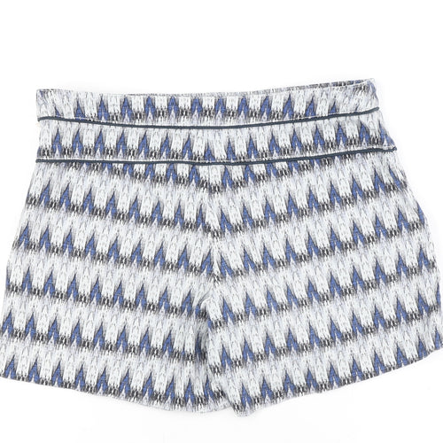 Cartonnier Women's Blue Culotte Shorts S, Geometric, Stretch
