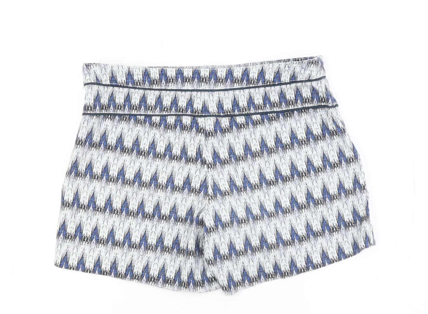 Cartonnier Women's Blue Culotte Shorts S, Geometric, Stretch
