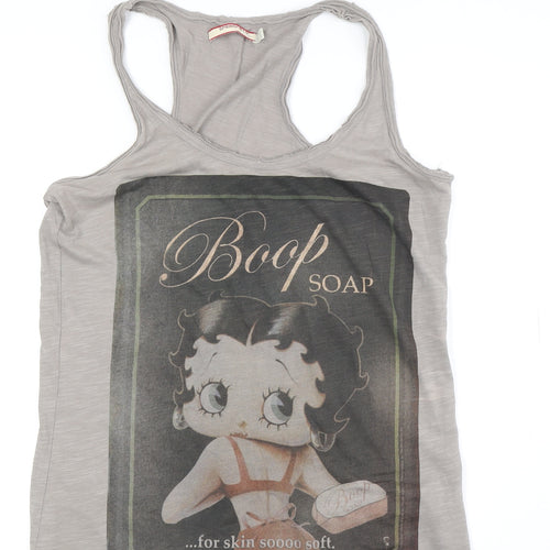 Springfield Women Beige Racerback Tank Top S