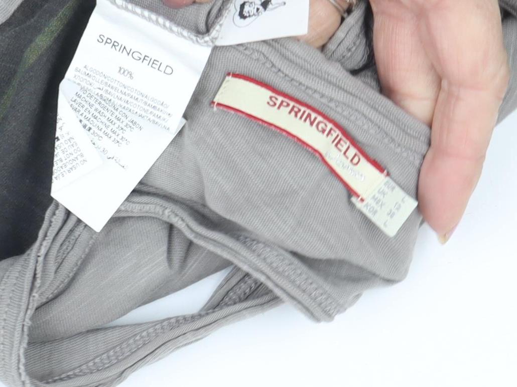 Springfield Women Beige Racerback Tank Top S