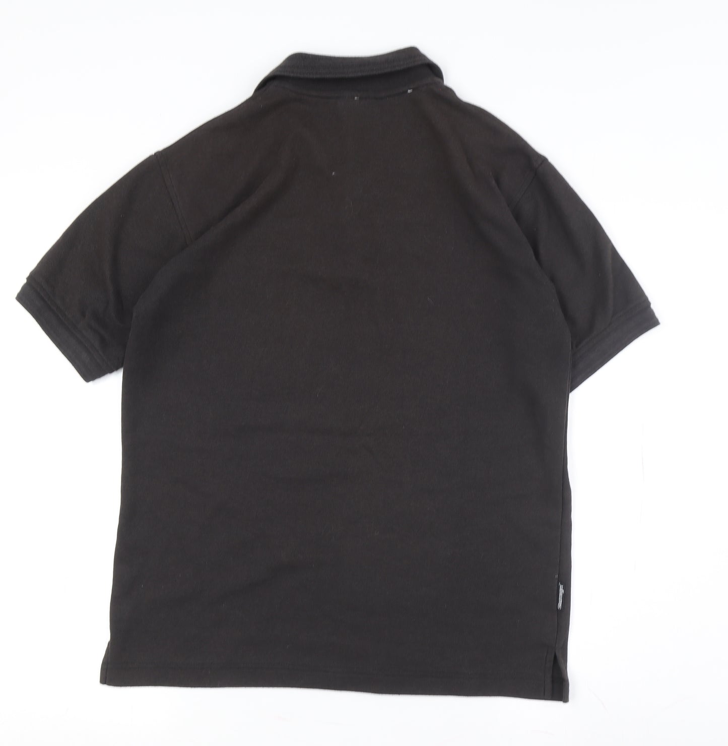 Slazenger Men's Black Polo Small Cotton Short Sleeve