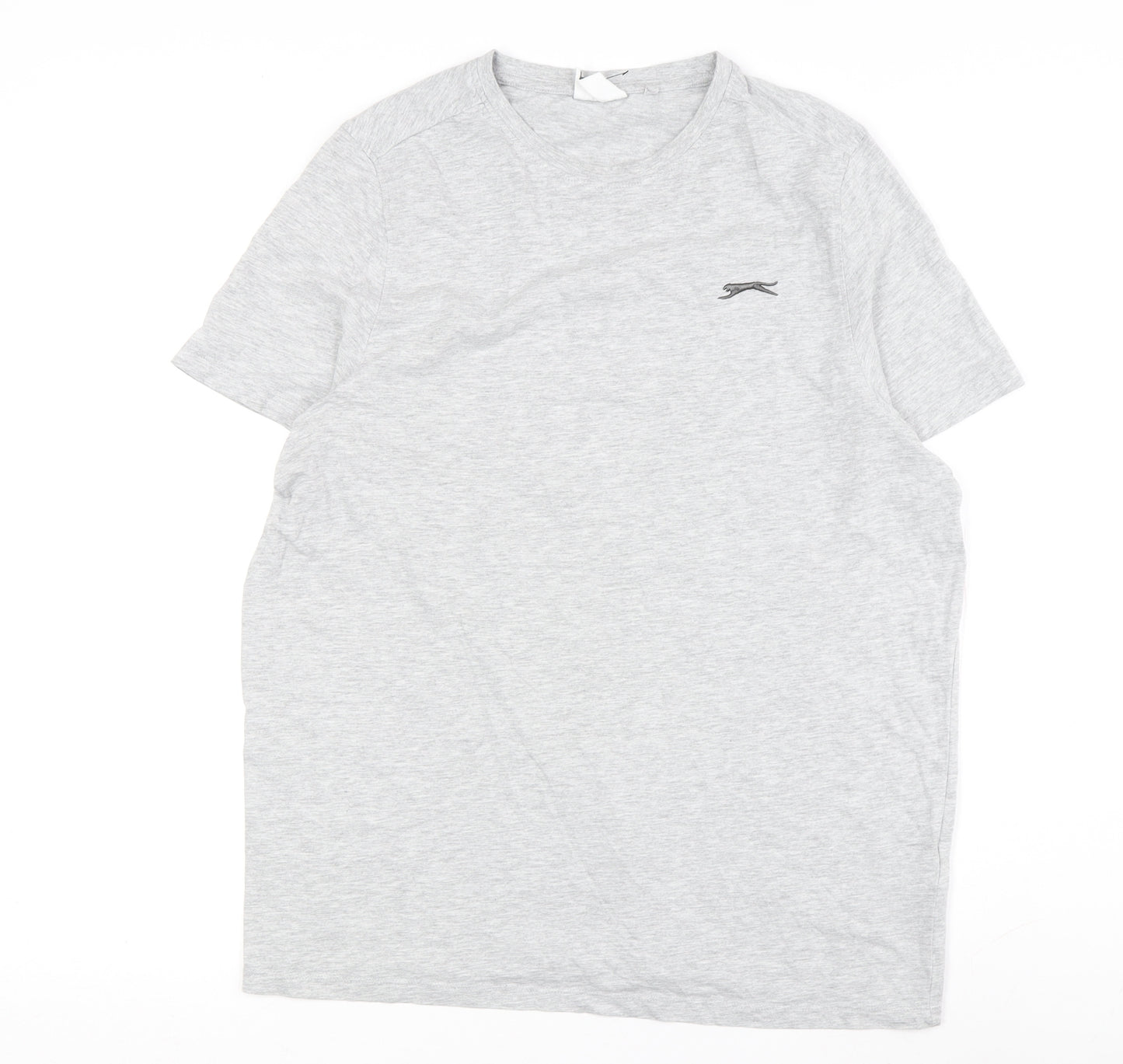 Slazenger Men's Grey M Crew Neck T-Shirt with Logo