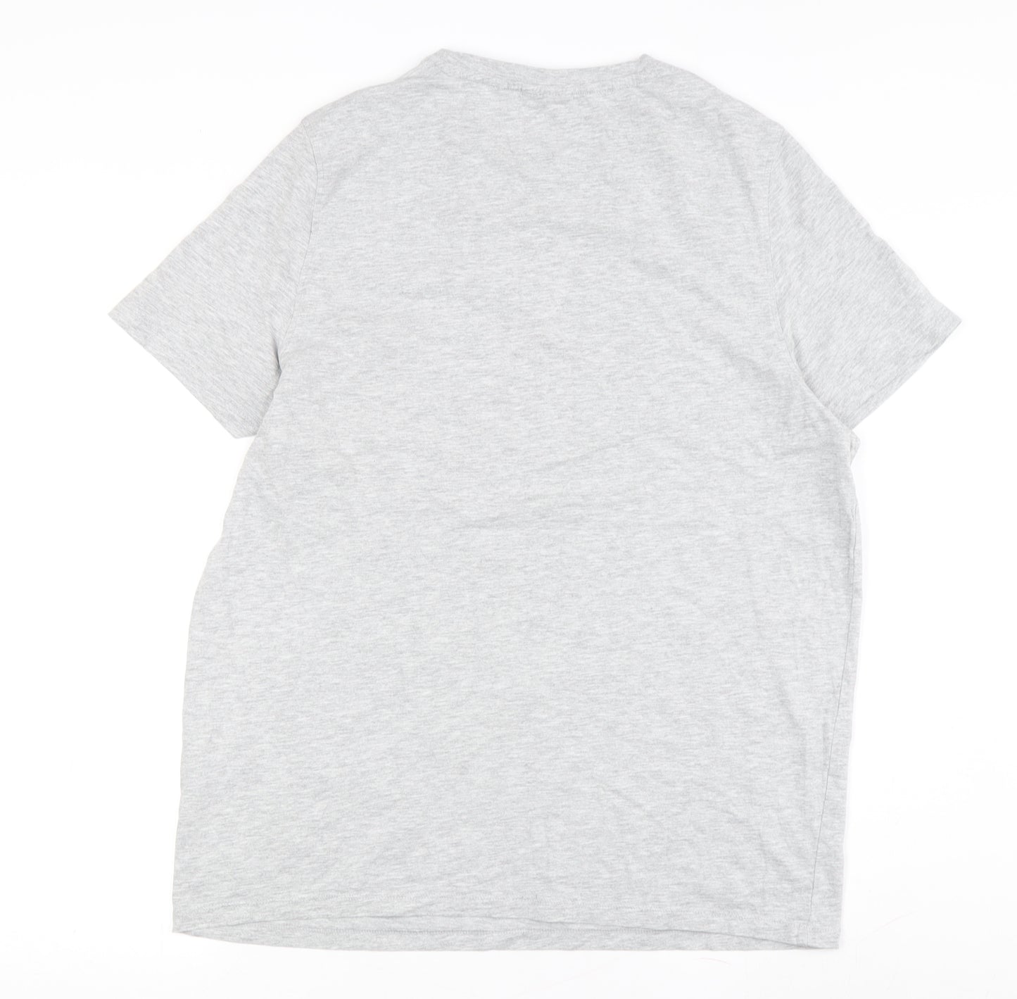 Slazenger Men's Grey M Crew Neck T-Shirt with Logo