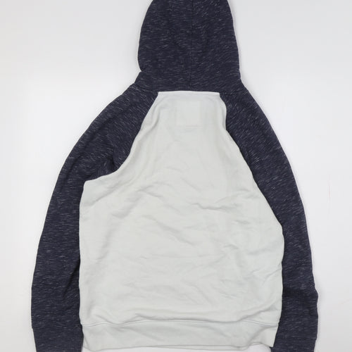 Hollister Men's Grey Blue Pullover Hoodie S