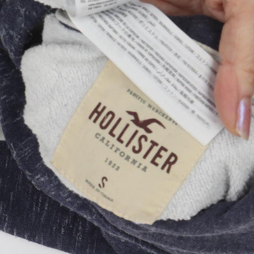 Hollister Men's Grey Blue Pullover Hoodie S