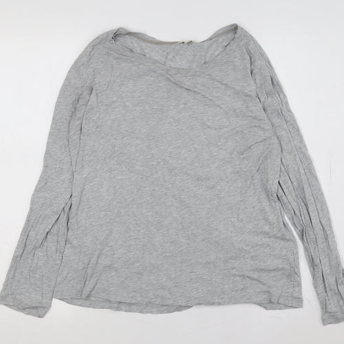 Jigsaw Women's Grey Long Sleeve Basic T-Shirt L