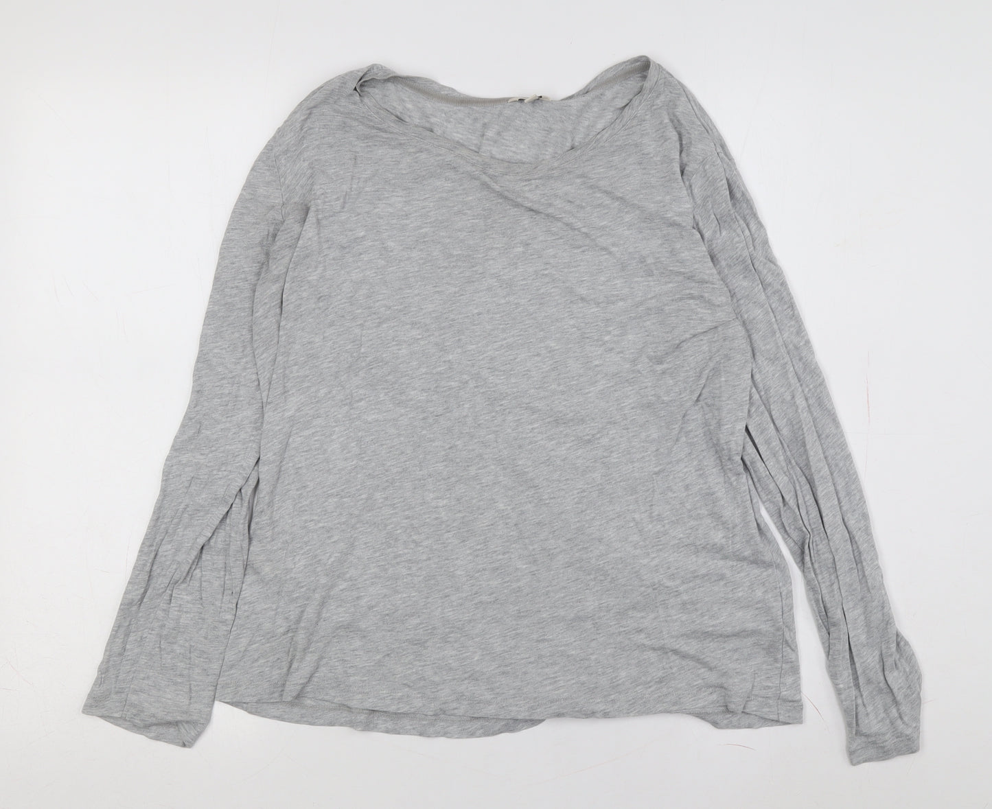 Jigsaw Women's Grey Long Sleeve Basic T-Shirt L