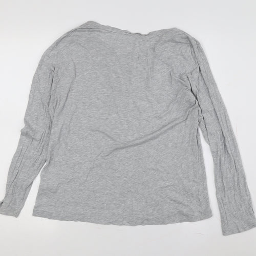 Jigsaw Women's Grey Long Sleeve Basic T-Shirt L