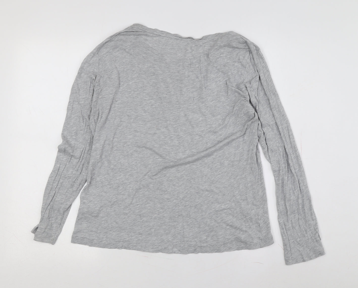 Jigsaw Women's Grey Long Sleeve Basic T-Shirt L