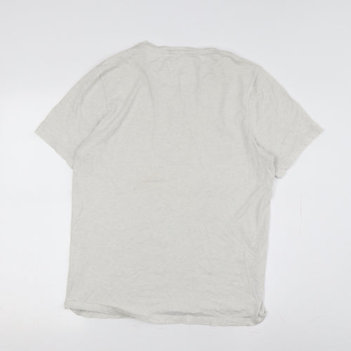 Farah Men's Beige Crew Neck Short Sleeve T-Shirt