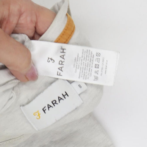 Farah Men's Beige Crew Neck Short Sleeve T-Shirt