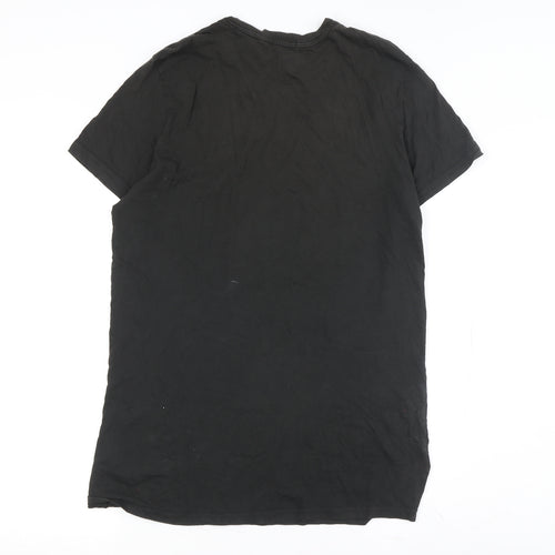 H&M Unisex Black Music T-Shirt, Size S, Casual Crew Neck