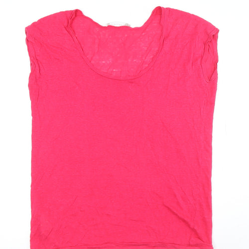 Stefanel Women's Red Sleeveless T-Shirt Size S