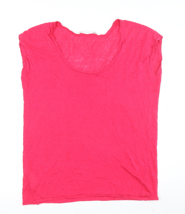 Stefanel Women's Red Sleeveless T-Shirt Size S