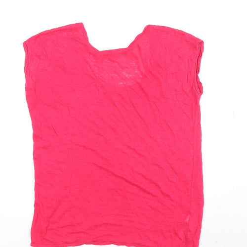 Stefanel Women's Red Sleeveless T-Shirt Size S