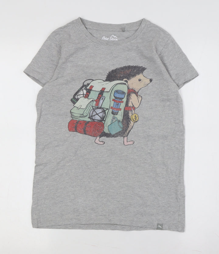 Peter Storm Teens Grey Animal Print T-Shirt