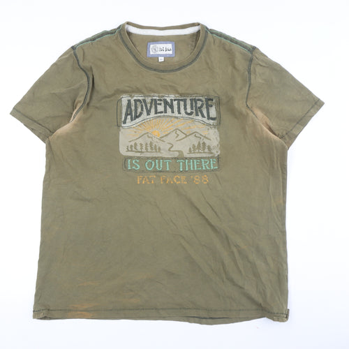 Fat Face Men's Green Adventure T-Shirt XL