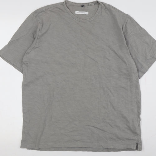 Geoffrey Beene Men's Grey Cotton T-Shirt - Size L