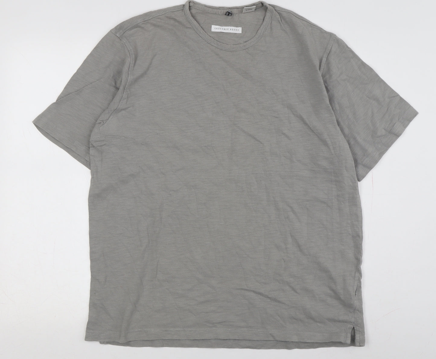 Geoffrey Beene Men's Grey Cotton T-Shirt - Size L