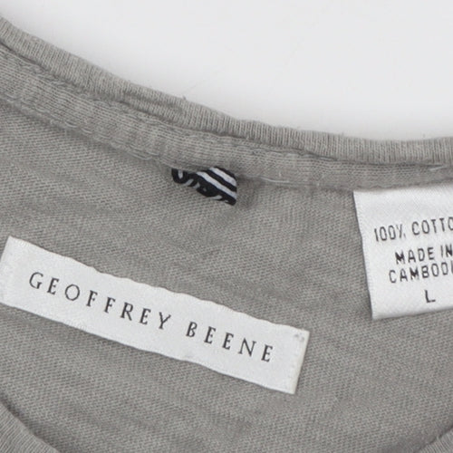 Geoffrey Beene Men's Grey Cotton T-Shirt - Size L