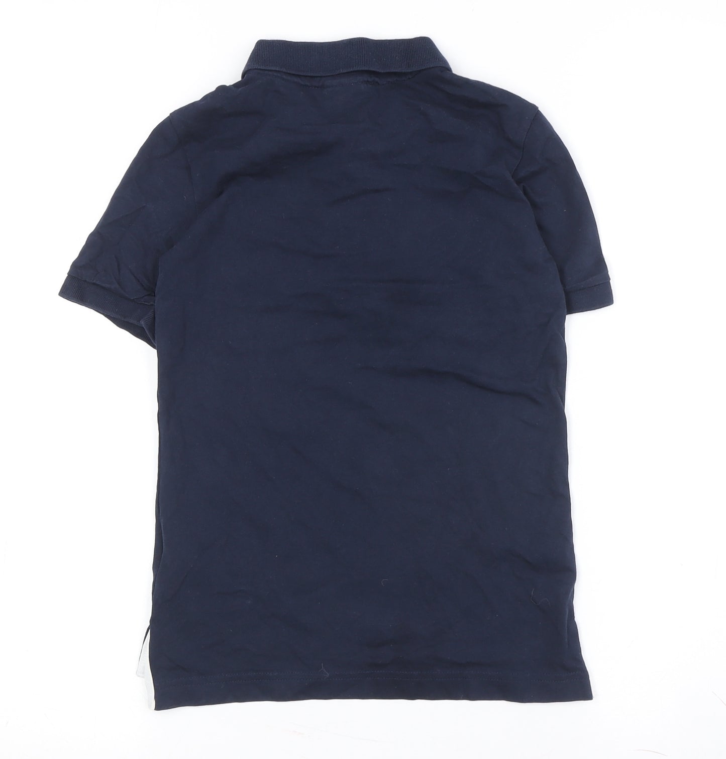 Nike Boys Blue Cotton Polo Shirt XS Logo Casual Wear