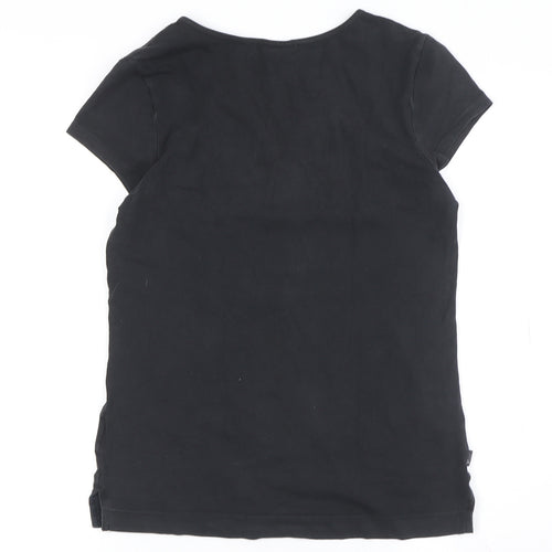 Adidas Women's Black V-Neck T-Shirt Size 12