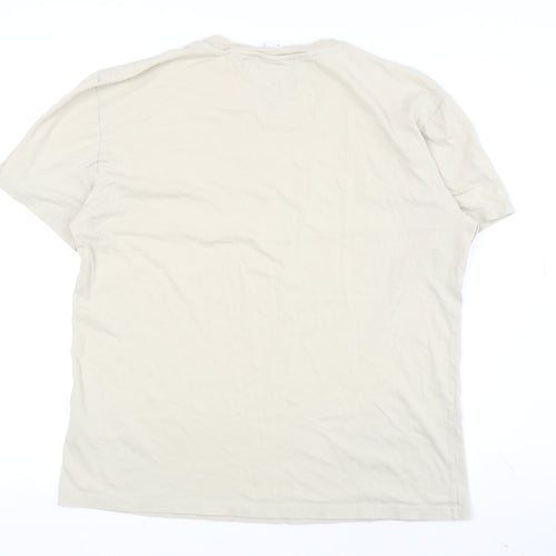 Tommy Jeans Men's Beige M Logo T-Shirt