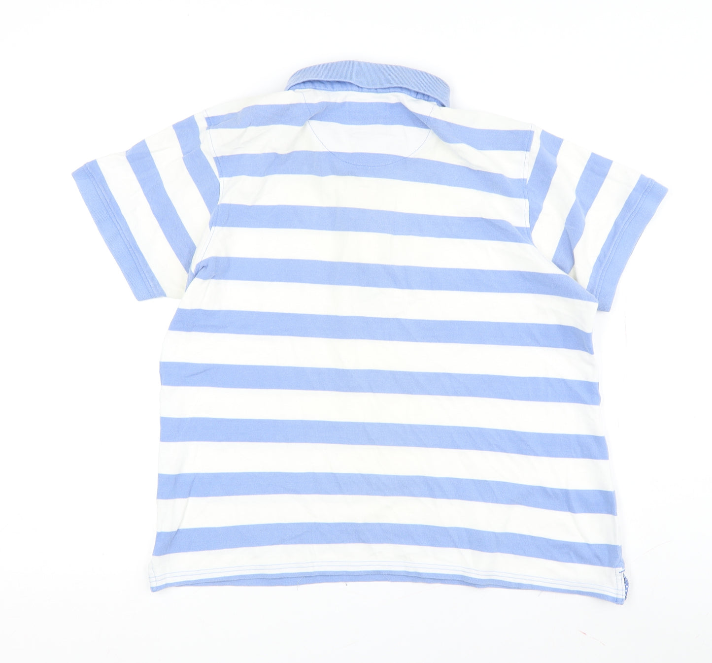 Crew Clothing Women's Blue Polo Shirt - Size 18, Striped